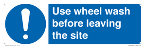 Use wheel wash before leaving the site